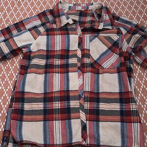 Buckle flannel shirt, size small